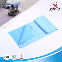 Tissu non tissé super absorbant liant chimique non tissé médical HM Tissu non tissé teint en PP Spunbond