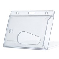 Porte-badge horizontal en plastique ABS dépoli durable avec fente pour le pouce, distributeur de cartes rigides