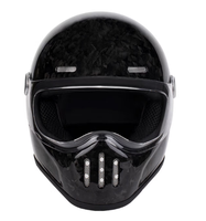 Casque intégral vintage avec visière - Fibre de carbone, certifié 3C et DOT - Direct usine