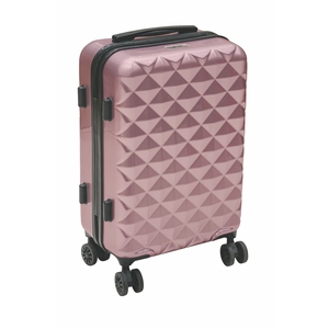 Set di 2 Valigie in Policarbonato+ABS con Finitura Diamantata Oro Rosa - Product Image 3