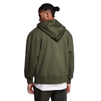 Sudadera con Capucha y Cremallera de Felpa Francesa de Algodón de 380 g/m², con Serigrafía y Bordado, con Logotipo Personalizado, Unisex, Talla Grande, para Invierno