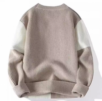 Pull en maille chenille épais et chaud pour homme, style streetwear tendance, color block, qualité supérieure, idéal pour l'hiver et le quotidien