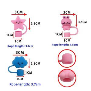 จุกปิดหลอดพลาสติกขนาด 10 มม. แบบขายส่ง รูปดอกไม้น่ารัก 3 มิติ ป้องกันฝุ่น สำหรับแก้วน้ำ อุปกรณ์เครื่องดื่ม - Product Image 4