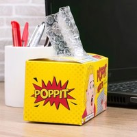 Boîte Distributrice de Feuilles de Bulles Poppit – Feuilles de Bulles Extensibles Anti-Stress pour Bureau – Jouet Sensoriel