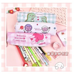 Nieuwe stijl cartoon pennen etui studenten PU grote capaciteit potlood etui groothandel schattig Kawaii lederen potlood etui voor kinderen schrijfwaren - Product Image 3