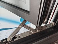 Ventanas de Aluminio Personalizadas, Ahorro de Energía, Vidrio Bajo Emisivo, Ventana Abatible Hacia Afuera, Ventana de Doble Acristalamiento para Casa