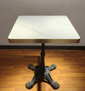 Mesa Redonda Cuadrada de Mármol para Exteriores, Mesa de Comedor para Cafetería y <span class=keywords><strong>Restaurante</strong></span>, Mesa de Café de Aluminio de Alta Calidad para Exteriores para Restaurantes - Product Image 6
