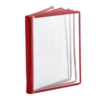 Carpeta Portamenús Personalizable Tamaño A4, 8 Vistas, Madera y Cuero Sintético, Marca V-ding Modelo VD-786, para Hoteles