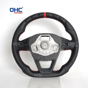 Volante de cuero hecho a mano de entrega rápida para Volant <span class=keywords><strong>Seat</strong></span> Cupra Ateca 2019 <span class=keywords><strong>2015</strong></span> 2017 2018 <span class=keywords><strong>Leon</strong></span> <span class=keywords><strong>St</strong></span> Cupra volante OHC - Product Image 6