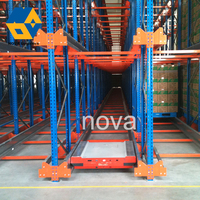 Système de rayonnage d'entrepôt de stockage automatique économe en énergie Supports industriels Rayonnage de navettes radio à palettes avec navettes bidirectionnelles pour voitures