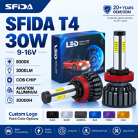 Ampoules de phares de voiture LED SFIDA T4 6000K en vente directe d'usine avec boîte personnalisée et garantie de 2 ans Canbus 12V Fournisseur en gros