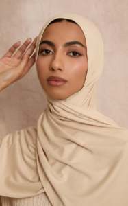 Hiyab Jersey Liso para Mujeres Musulmanas FRC, Hiyab <span class=keywords><strong>Luna</strong></span> de Jersey de Bambú de Primera Calidad, Colores Sólidos, Hiyab de Nailon y Algodón Líquido - Product Image 3