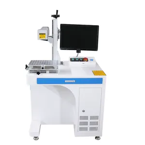 Desktype 20W 30W 50W Fiber Laser Marking Machine With Raycus Ipg Fiber Source For Mark Name Plate Auto Part Pcb Board
