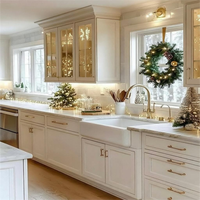 Ensemble de meubles de cuisine modernes en aggloméré, finition professionnelle complète avec îlot, meubles de cuisine modulaires, armoires de cuisine