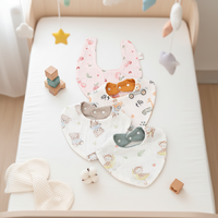 Bavoirs pour bébé en mousseline de coton 100% coton, 6 couches, prix bas, anti-salissure, bavoirs triangulaires pour bébé, bandana pour bébé