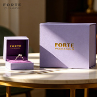 FORTE Nouvelle Arrivée Coffret à Bijoux Magnétique à Couvercle Rabattable Logo Personnalisé Design de Luxe pour Emballage Cadeau