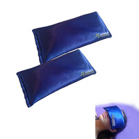 Oreiller pour les yeux en lavande lesté en gros, masque pour les yeux violet réutilisable pour le sommeil et la méditation, oreiller de yoga d'aromathérapie avec graines de lin