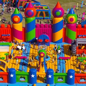 Custom Design Amusement Theme Trampoline Park Indoor Outdoor Jumping Bounce House Giant Inflatable Bounce Castle