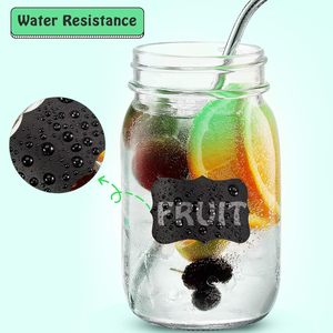 Venta al por mayor de etiquetas de pizarra, etiquetas adhesivas de tiza rectangulares y onduladas reutilizables para tarros, contenedores de almacenamiento, botellas, artesanía, cocina, despensa - Product Image 2