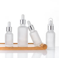 Flacons compte-gouttes en verre transparent avec bouchon givré pour huiles essentielles 10 ml, flacon vide original pour remplissage cosmétique et liquides