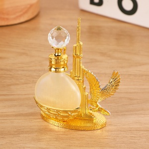 Flacon de parfum en métal de 10 ml, Moyen-Orient, Dubaï, <span class=keywords><strong>Burj</strong></span> <span class=keywords><strong>Al</strong></span> <span class=keywords><strong>Arab</strong></span>, <span class=keywords><strong>Burj</strong></span> Khalifa, Falcon, huile essentielle rechargeable, flacons d'attar # 10219 - Product Image 4