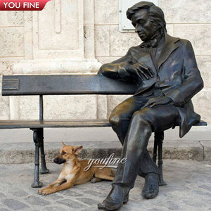 YOUFINE Escultura de <span class=keywords><strong>Beethoven</strong></span> Sentado en Bronce Fundido a Tamaño Real para Salón de Música y Jardín - Product Image 6