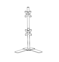 Support de moniteur Daul à utilisation de table 10 ''-32'' pouces support de moniteur d'ordinateur portable bras double réglable en hauteur