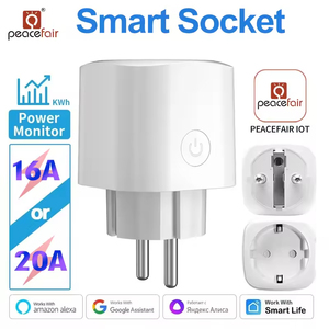Tuya WiFi Smart <span class=keywords><strong>Socket</strong></span> EU <span class=keywords><strong>Plug</strong></span> <span class=keywords><strong>16A</strong></span>/20A Monitoreo de energía y función de sincronización Control de voz Compatible con Alexa y Google Home - Product Image 2