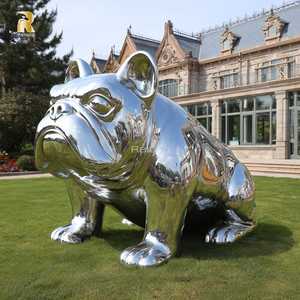 Vendita calda Custom Design in acciaio inox Bulldog cane scultura per la decorazione - Product Image 4