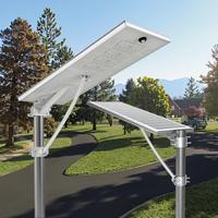 Lámpara Solar LED de 30W 60W 80W 100W con Cuerpo de ABS, Fuente de Luz LED, IP66, para Iluminación Vial Exterior, Mejor Calificada