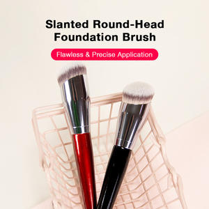 Pinceau de contour incliné à manche en bois, marque privée, professionnel, sans cruauté, pour usage quotidien - Product Image 3