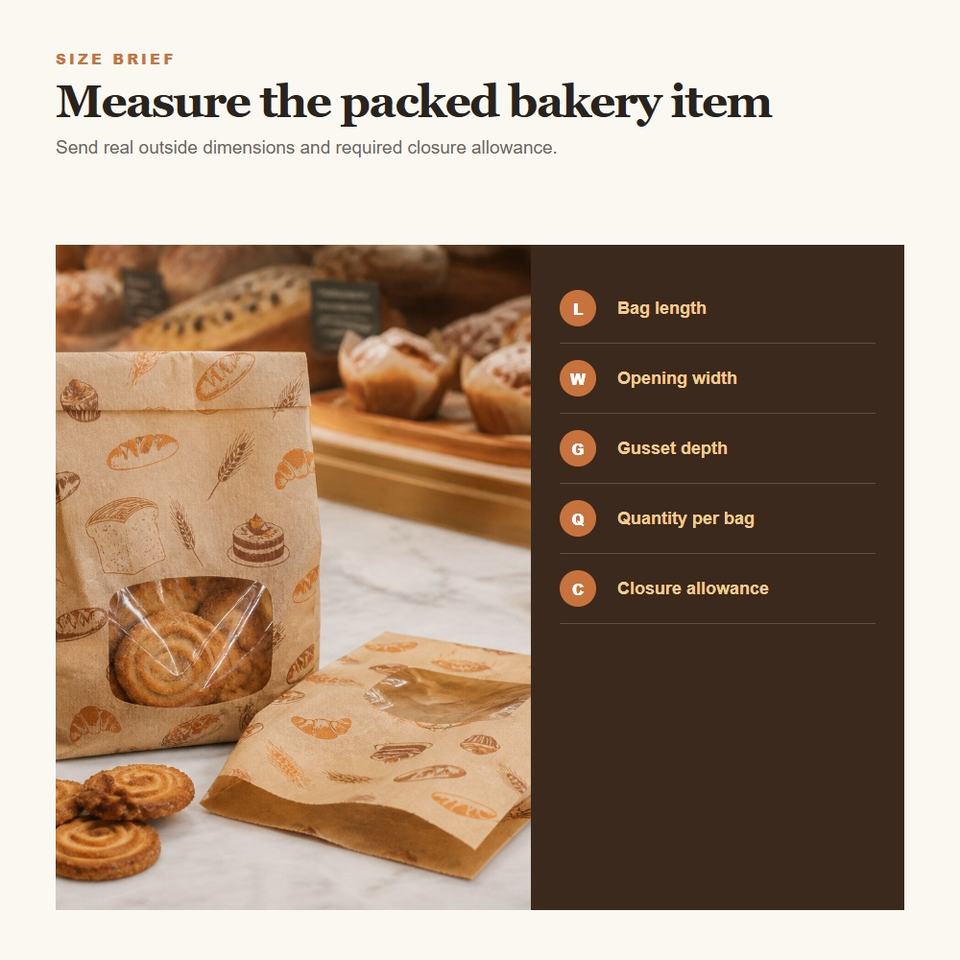 Bakery Paper Bag Fold Over Closure Eco Friendly Paper Bakery Retail ...