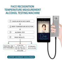 Connectivité WiFi Terminal biométrique Machine de test d'alcool à reconnaissance faciale avec prise en charge OEM de contrôle d'accès ODM personnalisable