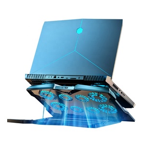 Smonama máy tính xách tay làm mát pad có thể điều chỉnh máy tính xách tay đứng với điện thoại di động đứng chủ 8 Quạt làm mát và cổng USB - Product Image 1