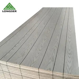 Cheap 2.8mm Golden Line Grooved Paper Overlay Plywood