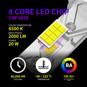 Feux de brouillard RYD L1 Series 9005 9006, feux de croisement et de route, 9012 <span class=keywords><strong>HB3</strong></span> HB4 HIR2, phares LED pour voiture, Plug and Play, CSP 3000LM 30W, sans ventilateur - Product Image 4