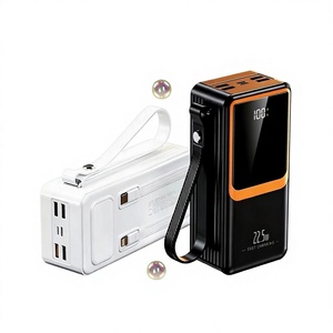 สถานีชาร์จเร็ว 22.5W พร้อมไฟฉาย LED พอร์ต USB หลายช่อง แบตเตอรี่ลิเธียมโพลิเมอร์ 70000mAh <span class=keywords><strong>ว</strong></span>ัสดุพลาสติก - Product Image 5