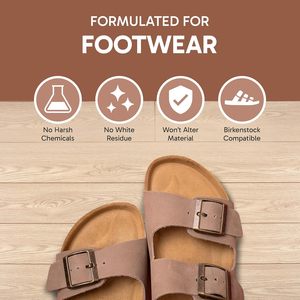 Kit de nettoyage de chaussures FORTIVO 4-en-1 pour <span class=keywords><strong>Birkenstock</strong></span>, cuir de qualité supérieure/suède/<span class=keywords><strong>nubuck</strong></span>/liège, soin sûr, protecteur et scellant - Product Image 2