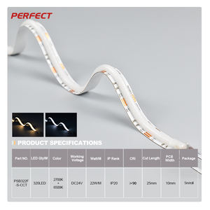 Tira de LED CCT Personalizable PERFECT, 2700K-6500K y Brillo Ajustable, 320 LED/M, Alto CRI 90+, Sin Puntos de Luz, para Dormitorio y Hogar - Product Image 5