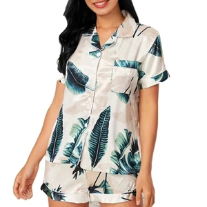 Ensemble de pyjamas à manches courtes pour femmes de style européen et américain à la mode - Product Image 4