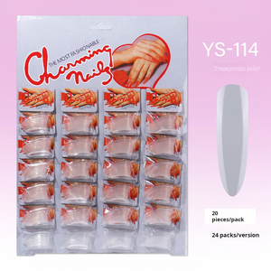 480pcs ABS <b>Nail</b> Tips Set Natural Clear <b>Extension</b> False <b>Nails</b> Customizable for Manicure Salon - Product Image 2