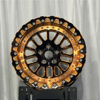 Jantes de course en alliage or et noir 5x120 5x150 forgées Beadlock pour Toyota Sequoia Tundra Land Rover 2.0T 3.0T