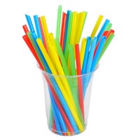 Pailles à boire en PP à pointe pointue de 6 mm, colorées, noires, transparentes, emballées individuellement, pailles fines pour thé au lait, jus, café en gros