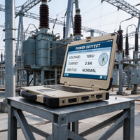 15,6 inch robuuste laptop IP65 brede temperatuurbereik woestijngeel voor maritiem gebruik voor geologische onderzoeken aangepaste poorten Wi-Fi 6