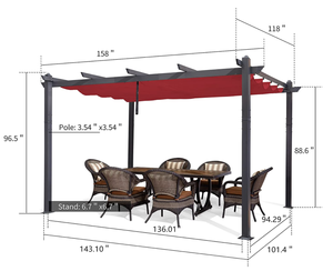 Traliccio d'uva pergolato baldacchino piscina giardino Patio Gazebo alluminio esterno a scomparsa pergolato baldacchino pergolato - Product Image 2