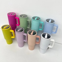 NOUVEAU 2025 – Mug de voyage isotherme à double paroi en acier inoxydable de 40 oz avec couvercle rabattable, maintien de la chaleur pendant 6 à 12 heures, coffret cadeau