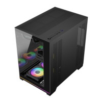 Boîtier PC AntarcChill en gros, OEM, format Mid Tower, avec panneau latéral en verre trempé, compatible carte mère ATX