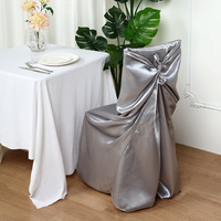 Wholesale Hot Selling Chair Covers Silk Satin Chair Cover Seat for Weddings Hotel Banquet Outdoor Party Home Decor