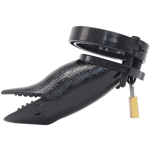 FRRK Dispositivo de Castidad Económico, Jaula de Plástico Segura para el Cuerpo, Candado para Pene, Dispositivo de Castidad Estilo Animal Monstruo, Jaula de Pájaro, Juguetes Sexuales - Product Image 4