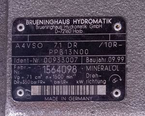ปั๊มไฮดรอลิกแบบลูกสูบ A4vso สำหรับระบบวงจรเปิด A4vso125 A4vso180 A4vso250 ปริมาตรเคลื่อนที่แบบแปรผัน - Product Image 5